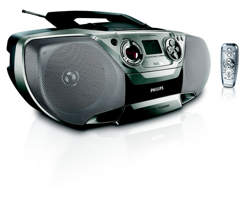 Philips AZ1316/61 garso kolonėlių komplektas namams 2,4 W Juoda, Sidabras