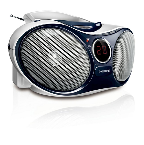 Philips AZ1024/12 garso kolonėlių komplektas namams 2 W Mėlyna, Sidabras