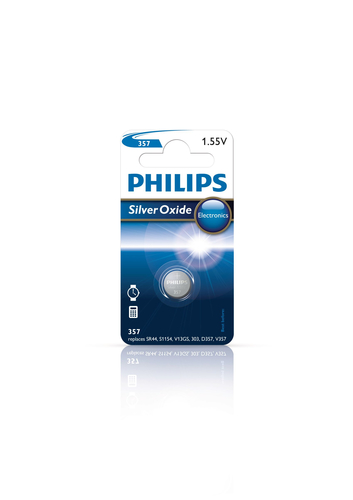 Philips Minicells 357/01B majapidamispatarei Ühekordne patarei Hõbeoksiid (S)