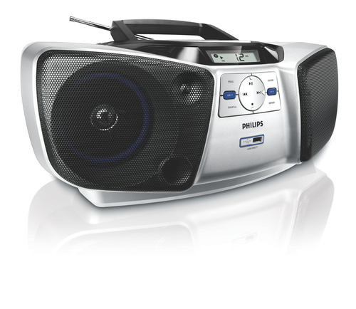 Philips AZ1839/77 garso kolonėlių komplektas namams 2 W Juoda, Sidabras