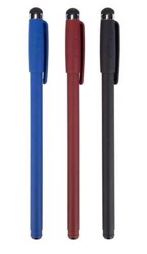 STYLUS Y PLUMA PARA IPAD Y IPHONE 3-PACKCOLOR AZUL ROJO Y NEGRO AMM0601TBUS - AMM0601TBUS