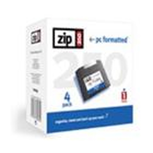 Iomega Zip Disk 250MB 3.5 PC 4pk Lukk 0,25 GB