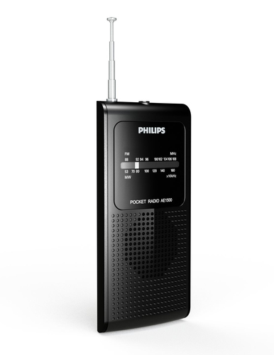 Philips AE1500/00 raadio Kaasaskantav Analoog Must