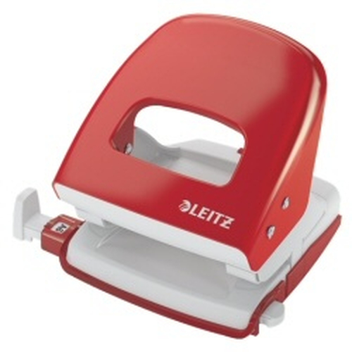 Leitz 50080325 papīra perforators 30 lapas Sarkans, Balts