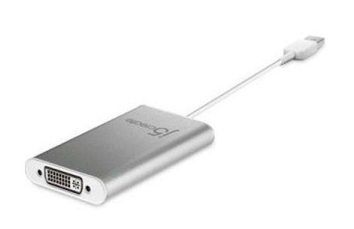 j5create USB2.0/DVI USB grafiskais adapteris Sudrabs