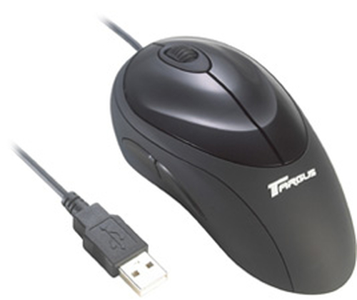 Targus USB 5-Button Ergo Optical Mouse - Ratón - óptico - 5 botones - cableado - USB - negro - AMU06US