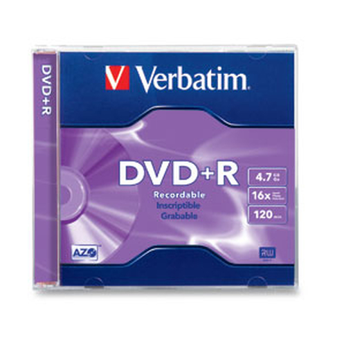 Verbatim DVD+R 4.7GB 16X Branded 1pk Jewel Case 4,7 GB 1 Stück(e)