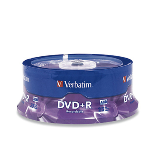 VERBATIM AZO DVD+R 4.7GB 16X WITH BRANDED SURFACE-25PK SPINDLE