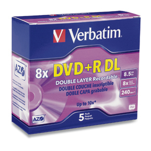 DVDR Verbatim DL 8.5GB 8X Caja C/5 Pzas 95311 - Código: 95311 | Compra en Guadalajara