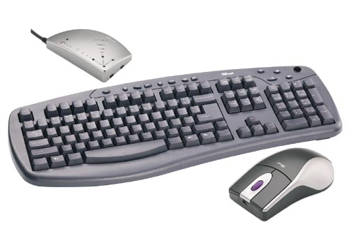 Trust Wireless Optical Desk Set 310KD, BE klaviatuur Hiir kaasa arvatud Raadioside Hõbe