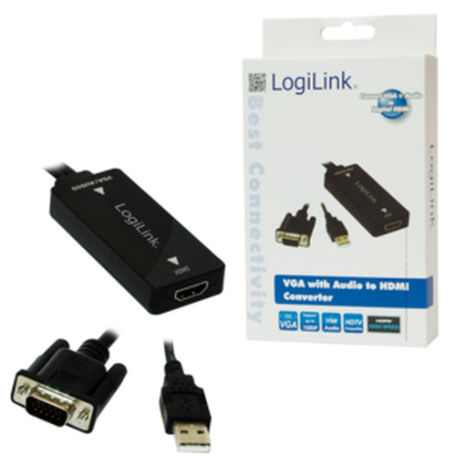 Logilink Converter VGA m. Audio zu HDMI konform m.High Spee, afbeelding 3