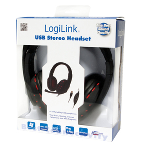 Stereo High Quality Headset LogiLink met integr. microfoon, afbeelding 2