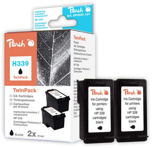 Peach PI300-137 tindikassett 2 tk Must