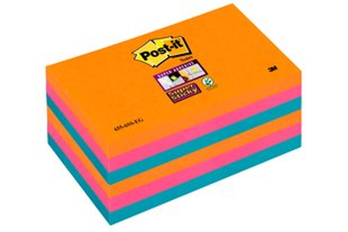 3M 655-6SS-EG iseliimuv märkmepaber Nelinurkne Sinine, Oranž, Roosa