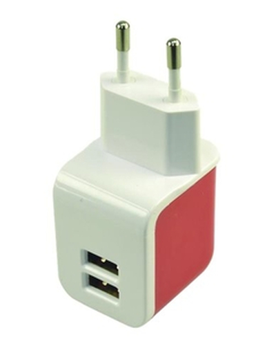2-Power EUP0008R PDA/mobīlo telefonu lādētājs Sarkans, Balts