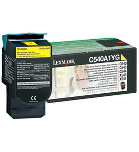 C540A1YG TONER LEXMARK AMARILLO RETURN C540/43/44 X543/544 C540A1YG