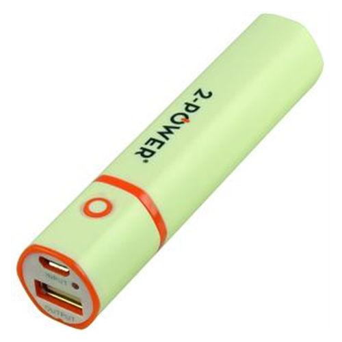 2-Power UBP0109A nešiojamasis įkroviklis Ličio-jonų (Li-Ion) 2600 mAh Žalia, Oranžinė