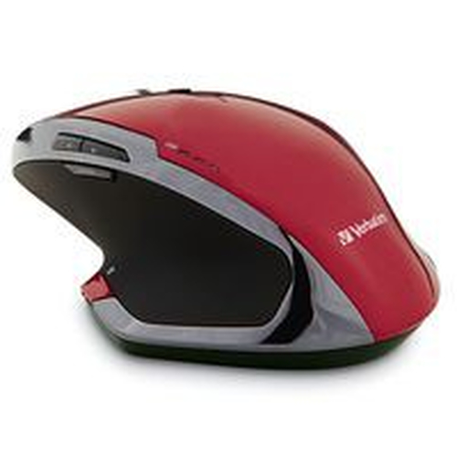 99021 Mouse VERBATIM Inalámbrico Ergonómico de 8 botones Blue LED Control DPI Rojo 99021