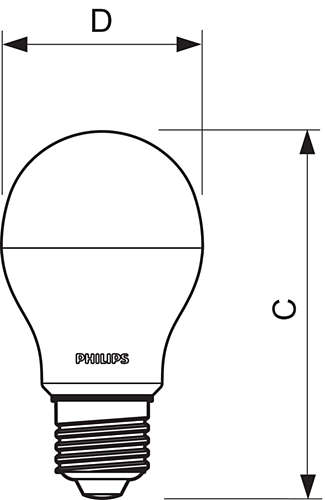 Philips LED GLS E27 5-32W 3000K mat - LED3356, afbeelding 2