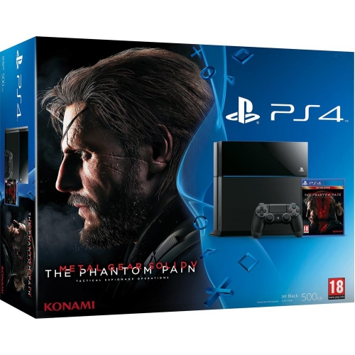 Sony Console PlayStation 4 500 GB + Metal Gear Solid V: The Phantom Pain Wi-Fi Melns
