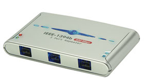 Lindy 3 Port FireWire 800 Repeater Hub Hõbe