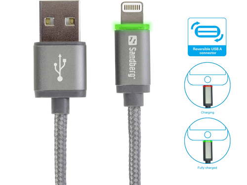 Sandberg Lightning Reversible + LED 1m