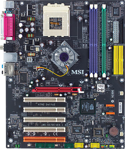 MSI K7N2 Delta2 Platinum - Placa base - ATX - Socket A - nForce2 Ultra 400 Chipset - FireWire - Gigabit LAN - audio de 6 canales - K7N2 Delta2 Platinum