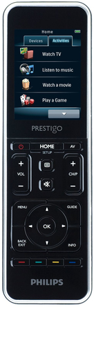 Philips Prestigo SRT9320/27 mando a distancia IR inalámbrico Audio, DVD/Blu-ray, DVDR-HDD, DVR, Sistema de cine en casa, PC, SAT, TV, Receptor de televisión, VCR Pantalla táctil 2