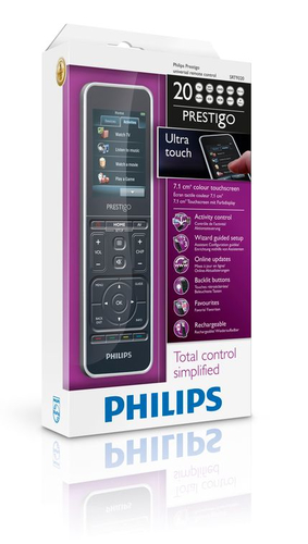 Philips Prestigo SRT9320/27 télécommande IR Wireless Acoustique, DVD/Blu-ray, DVDR-HDD, DVR, Système home cinema, PC, SAT, TV, Boitier décodeur TV, VCR Écran tactile 3