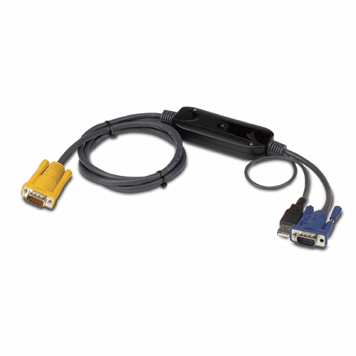 APC - Cable para vídeo / USB - USB HD-15 VGA M a HD-15 VGA M - 18 m - para APC 16 Port Multi-Platform Analog KVM 8 Port Multi-Platform Analog KVM - AP5252