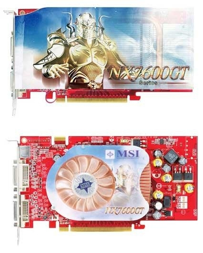 MSI NX7600GT-VT2D256E - Tarjeta gráfica - GF 7600 GT - 256 MB GDDR3 - PCIe x16 - vídeo de entrada - NX7600GT-VT2D256E