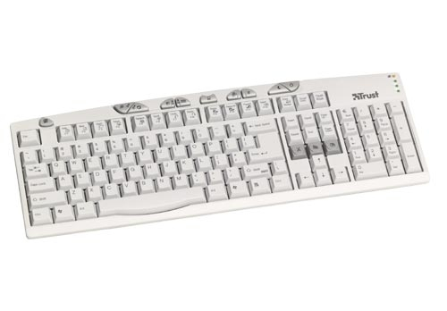 Trust Multi Function Keyboard, IT klaviatūra PS/2 Balta