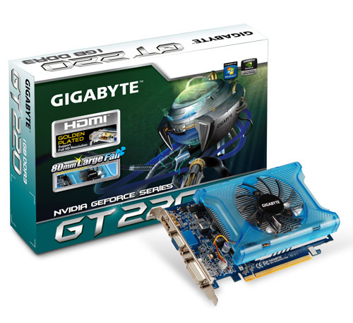 GIGABYTE N220OC-1GI video karte GeForce GT 220 1 GB GDDR3