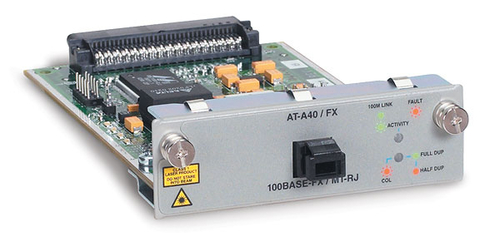 Allied Telesis Fast Ethernet multimode fiber uplink, (MT) network media converter