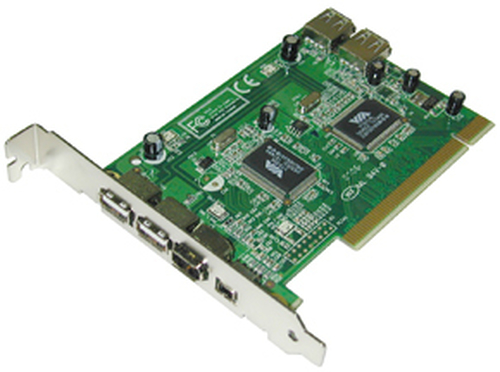 Lindy PCI USB 2.0 / FireWire Combo Card Schnittstellenkarte/Adapter