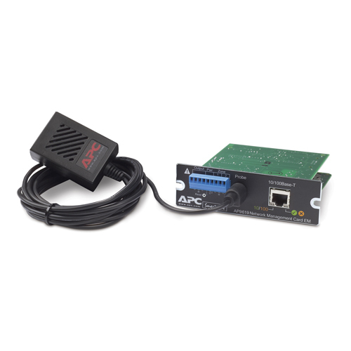 APC Network Management Card with Environmental Monitoring - Adaptador de administración remota - 100Mb LAN - 100Base-TX - para AIS Silcon Smart-UPS XL 1000 XL Network Package for Server Rooms Symmetra RM - AP9619