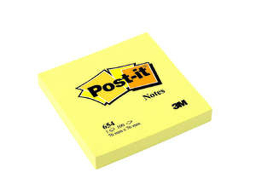 3M Post-it 76 x 76mm (12 x 100) kleebisetikett Kollane 12 tk