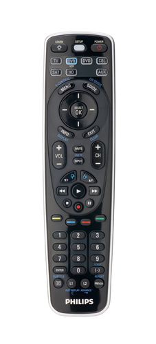 Philips Perfect replacement SRU5107WM/17 télécommande DTV, DVD/Blu-ray, DVR, SAT, TV Appuyez sur les boutons 1