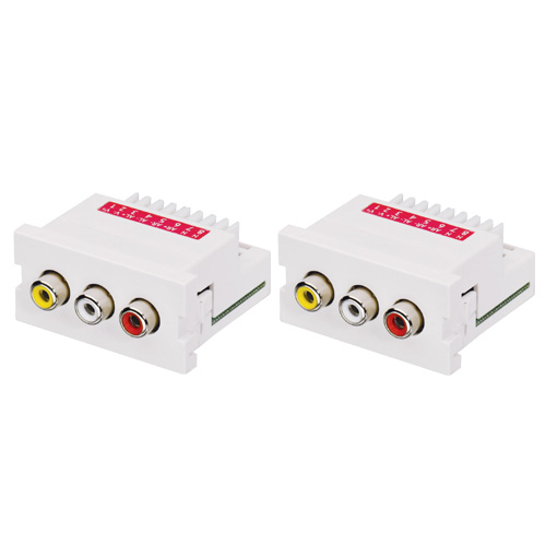 Lindy 60535 kaabli soomuutja 3 x RCA Valge