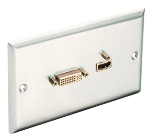 Lindy HDMI & DVI Wall Plate DVI-I, HDMI Hõbe