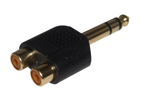 Lindy 6.3mm/RCA Stereo Adapter 6.3mm M 2x RCA FM Must