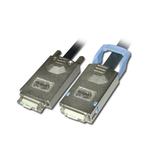 Lindy SAS/SATA II Multilane Infiniband Cable, 2m SATA-Kabel Schwarz
