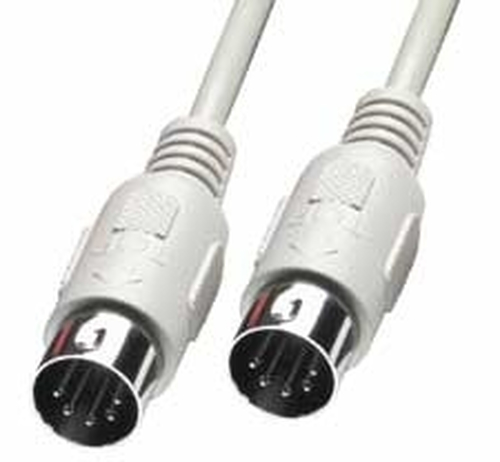 Lindy MIDI Connection Cable, 5m PS/2 kabelis Balts