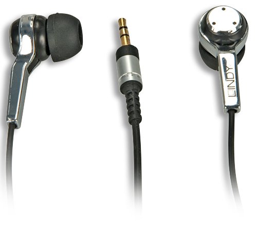 Lindy 2.5mm Earphone Ausinės Vielinis Muzika Juoda