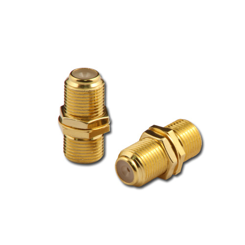 Lindy F-Type Female -> Female Adapter, 4 Pack Kollane