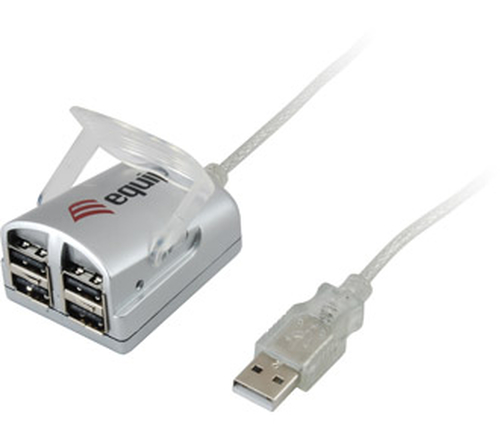 Equip USB 2.0 Hub 480 Mbit/s Hõbe