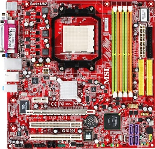 MSI K9NGM2-FID - Placa base - micro ATX - Socket AM2 - GeForce 6150 Chipset - FireWire - Gigabit LAN - gráficos en la placa - HD Audio 8-canales - K9NGM2-FID