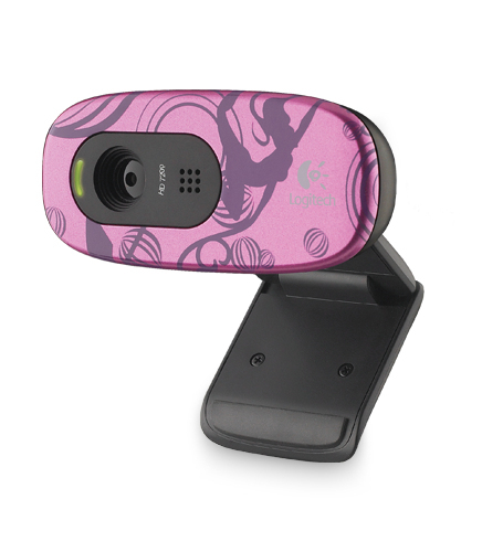 Logitech C270 veebikaamera 3 MP 1280 x 720 pikslit USB 2.0 Must, Roosa
