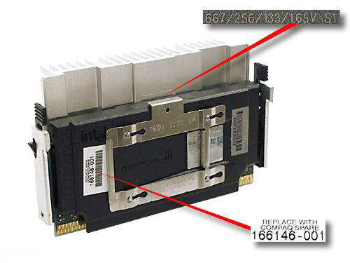 HP 166146-001 protsessor 0,667 GHz 0,256 MB L2
