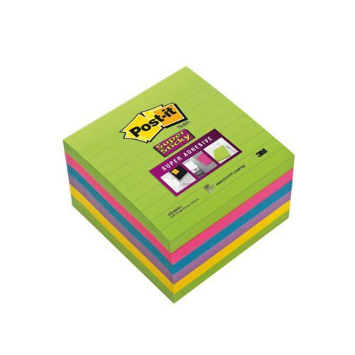 3M Post-it 100 x 100 (6 x 90) kleebisetikett Sinine, Roheline